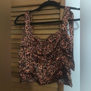 Forever21 Leopard cropped tank